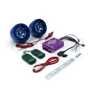 ALARMA + MP3 + CARGADOR CELULAR AZUL